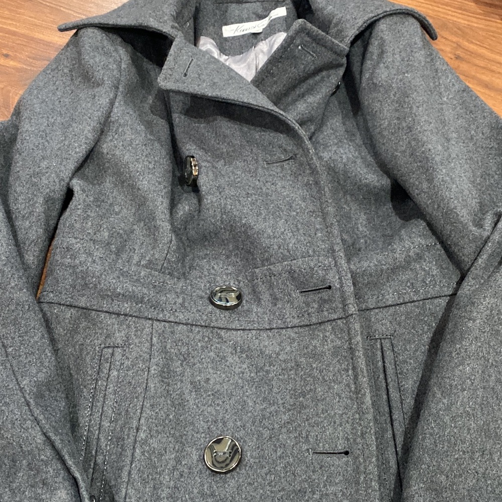 Kenneth Cole size medium gray pea coat